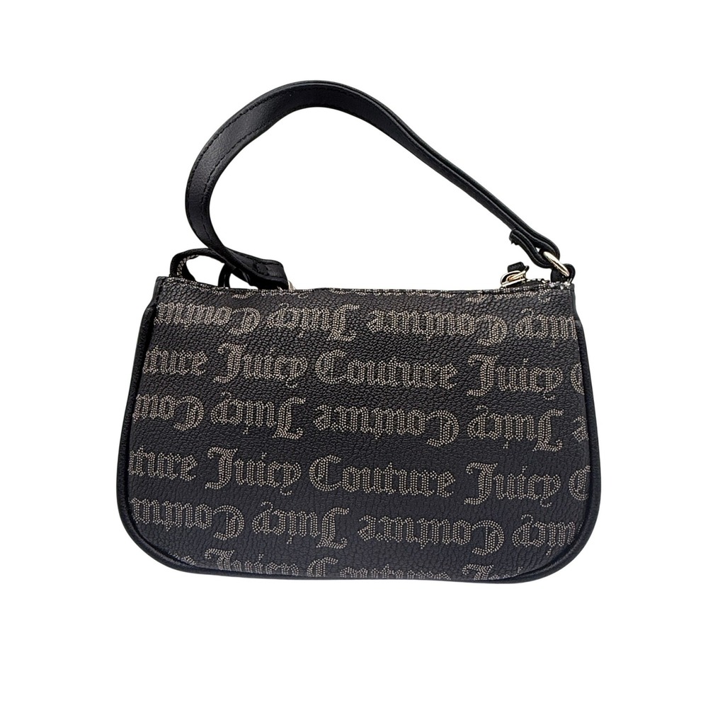 NWT Juicy Couture Flawless Mini‎ Wristlet Wallet Black Taupe Liqourice Gold